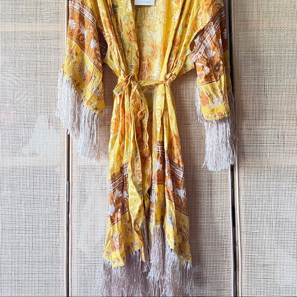 Spell & the Gypsy Mystic Tasselled Robe - Sunflower S/M Small Medium Recyclable - Picture 8 of 13